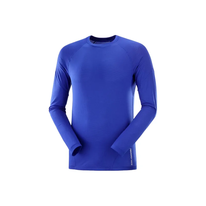 SALOMON CROSS RUN Long Sleeve T-Shirt T-Shirt Men's Blue-0