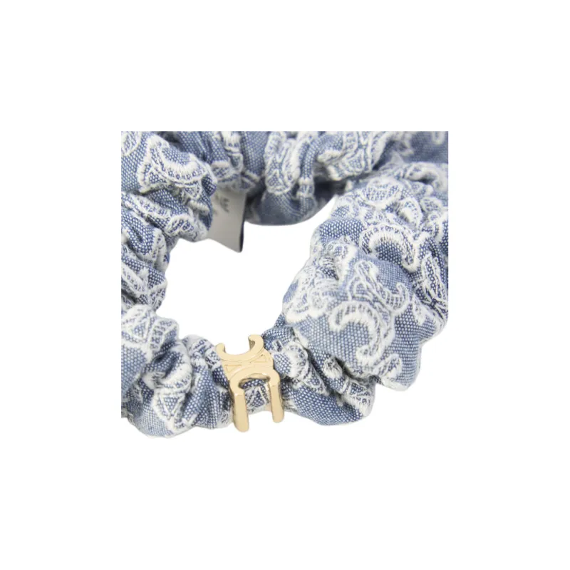 CELINE Cotton, Polyester Hair Tie Women's Blue-1