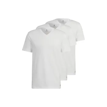Adidas ACTIVE FLEX COTTON V-NECK SHIRT UNDERWEAR T-Shirt Men's 3 Pack White