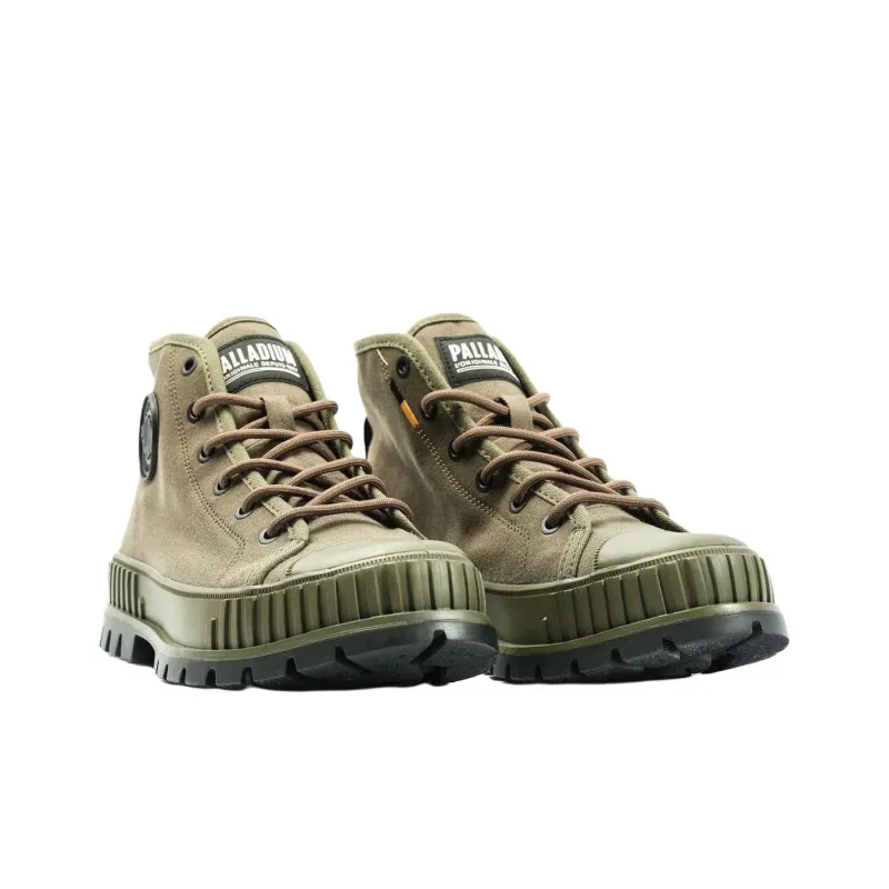 Palladium Cushioning And Breathable High Top Canvas Shoes Women's Green-2