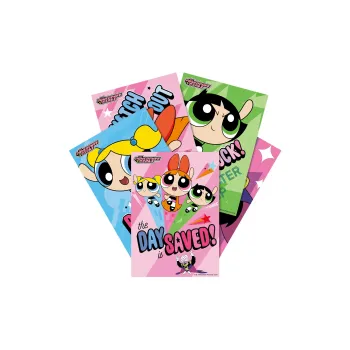 THE POWERPUFF GIRLS Floral Bubbles Fuzzy Anime / Games Posters