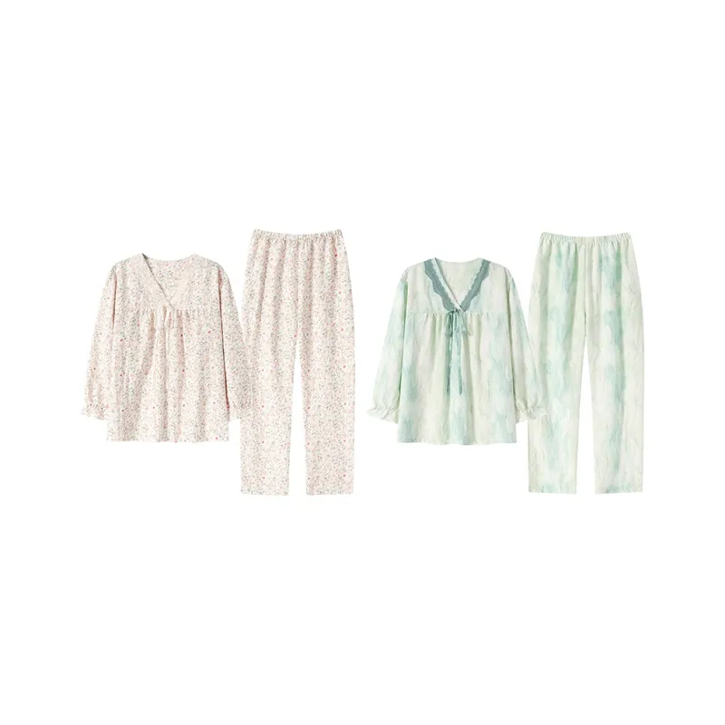 Herbal Primer Pajama Set Women's Combo Set-44