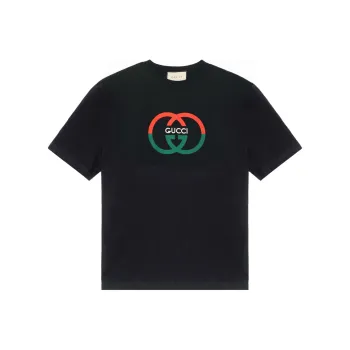 GUCCI Logo Printed Crewneck T Shirt