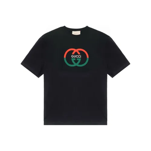 GUCCI Logo Printed Crewneck T Shirt