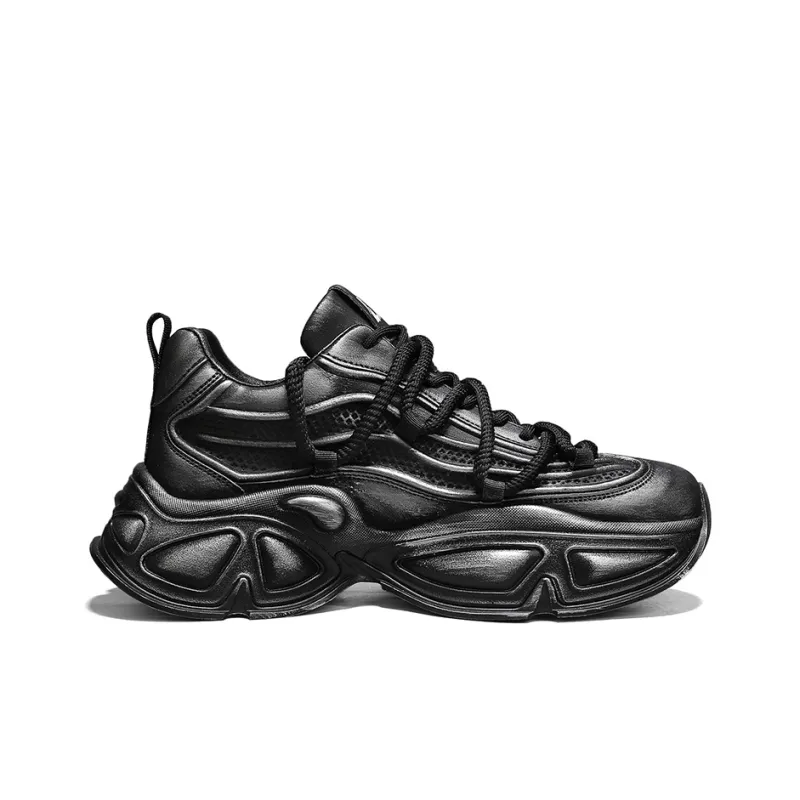 AiJP Anti Slip And Wear Resistant Height Increasing Low Top Chunky Sneakers Men's-1