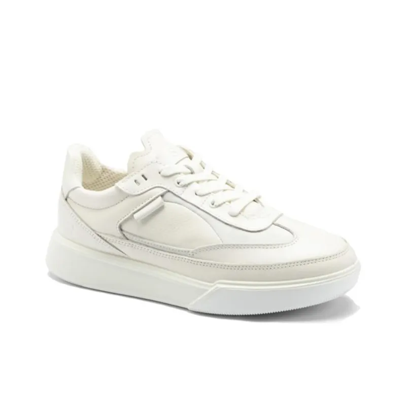 Ecco STREET COURT Low-Top Skateboard Shoes Women's White-1