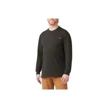 Dickies Heavyweight Long Sleeve Pocket T-Shirt T-Shirt Men's Chocolate Brown