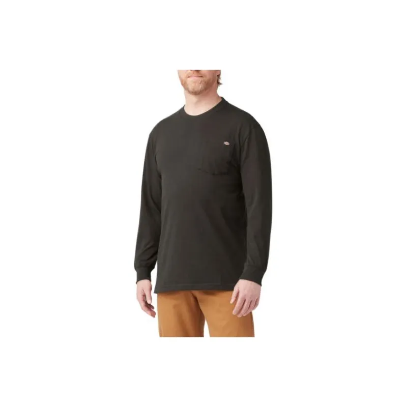 Dickies Heavyweight Long Sleeve Pocket T-Shirt T-Shirt Men's Chocolate Brown-0