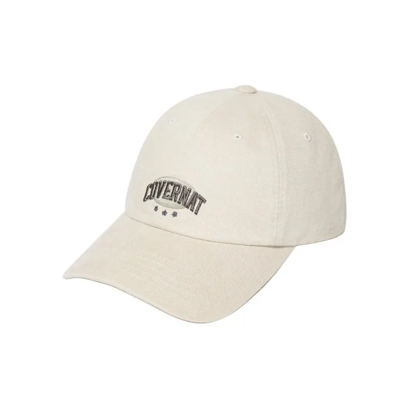 COVERNAT Cotton Twill Baseball Caps Unisex Beige-0