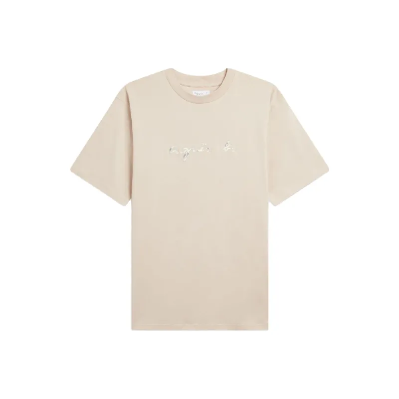 Agnes B. Christof Logo stamp T shirt-0