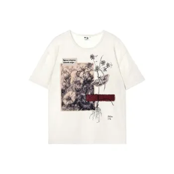 VALLEYOUTH Drop Shoulder Sleeve T Shirt Unisex Light Linen