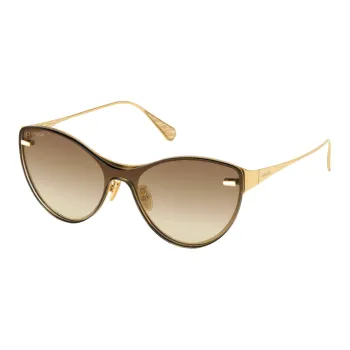OMEGA Metal Cat Eye Sunglasses Women's Gold
