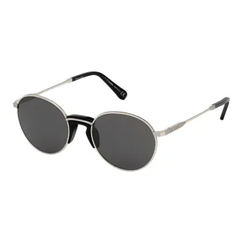 OMEGA Metal Round Sunglasses Men's Silver