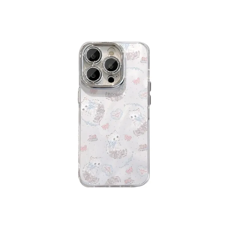 Wei Xin Acrylic Material Heart Kitten Phone Cases Compatible With IPhone 16/15 Pro Max/Apple 13/14 Pro Max Collection-0