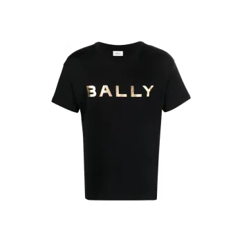 BALLY Metallic logo Cotton T shirt
