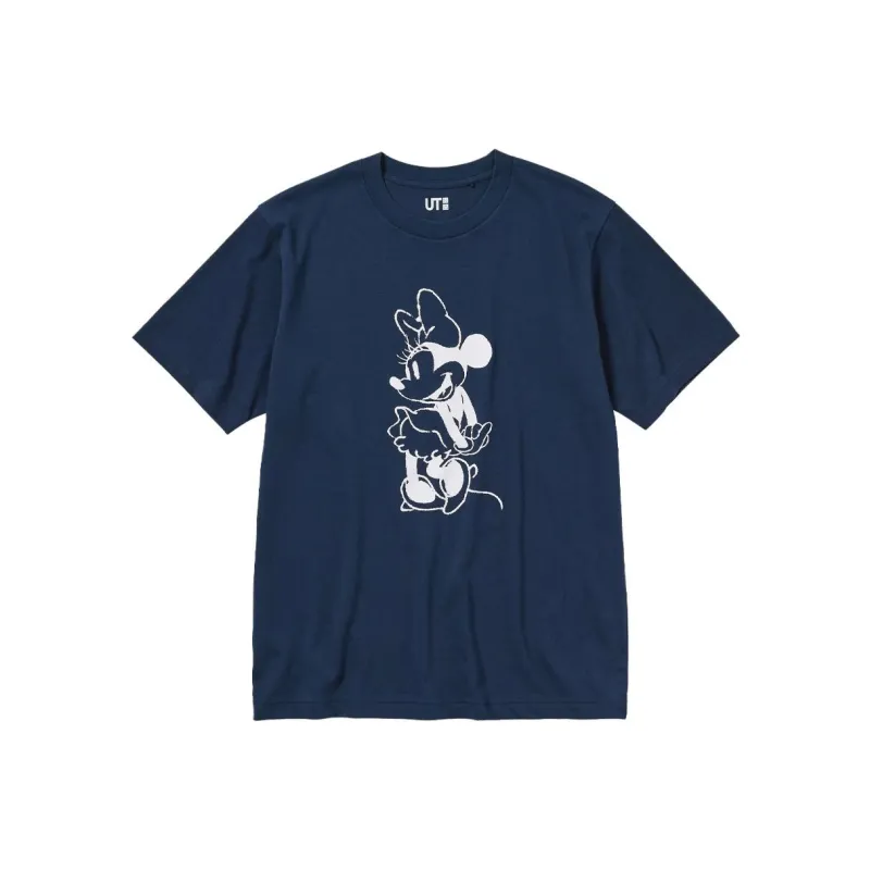 UNIQLO Disney Co brand T Shirt Unisex Navy Blue-0