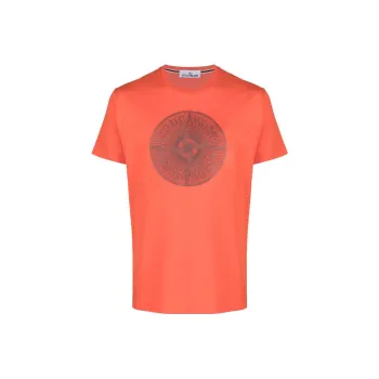 STONE ISLAND T Shirts Men Orange