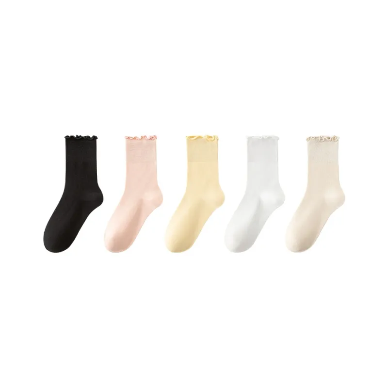 MIIOW Mid Calf Socks Women's 5 Pack-0