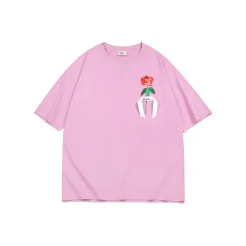 Guuka Short Sleeved T Shirts Unisex Smoke Pink Orchid
