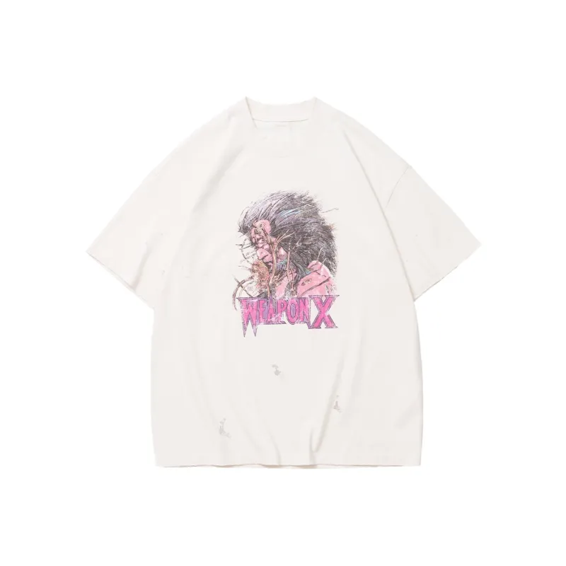 VESSEL Drop Shoulder Sleeve T Shirt Unisex White-0