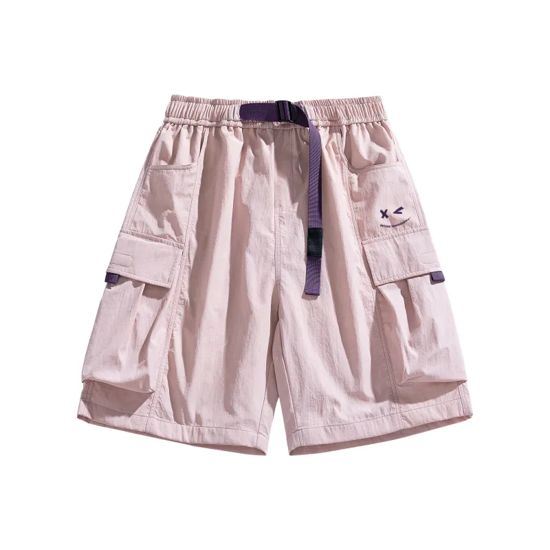 Warrior Huichao Riding The Wind Collection Cargo Shorts Unisex Black-26
