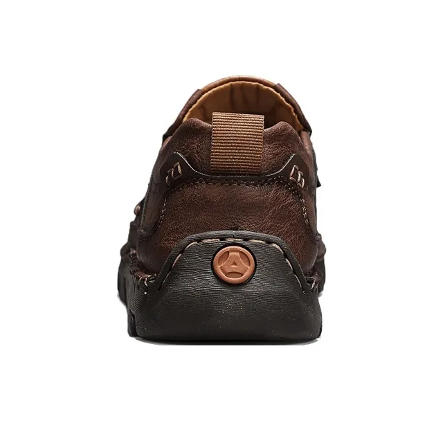 TOMAY Men's Casual Shoes Men Low Top Black/Dark Brown/Light Brown-1