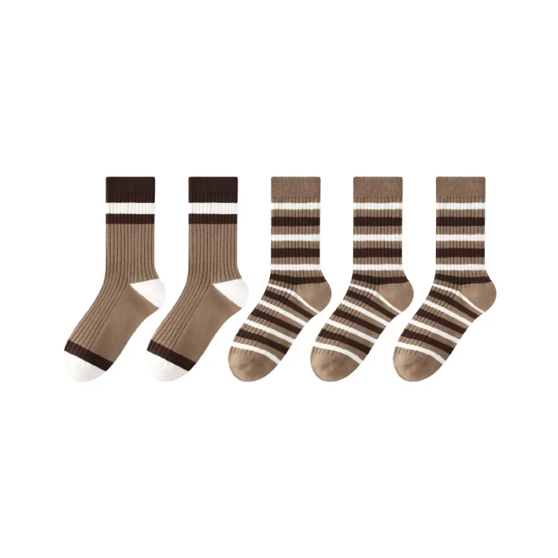 PLANDOO Mid Calf Socks Unisex 5 Pack-21