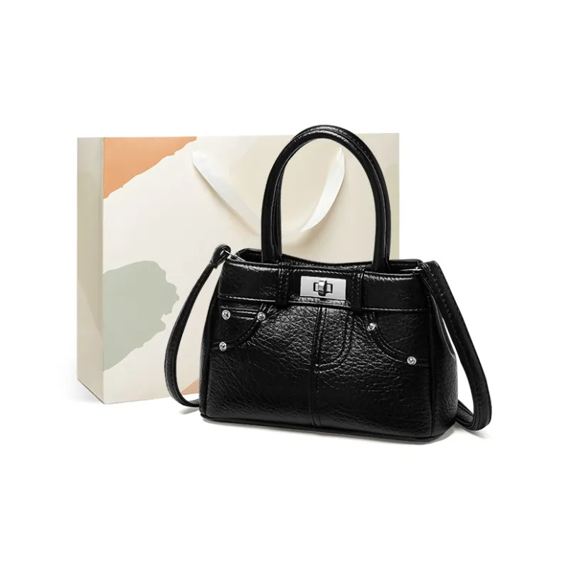 15 MINS Synthetic Leather Tote Handbag Shoulder Bag Crossbody Bag Regular Women's Ecru/Brown/Black-8
