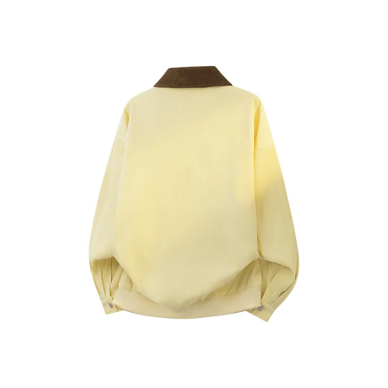 Qnxeey Jackets Coats Unisex Beige-7
