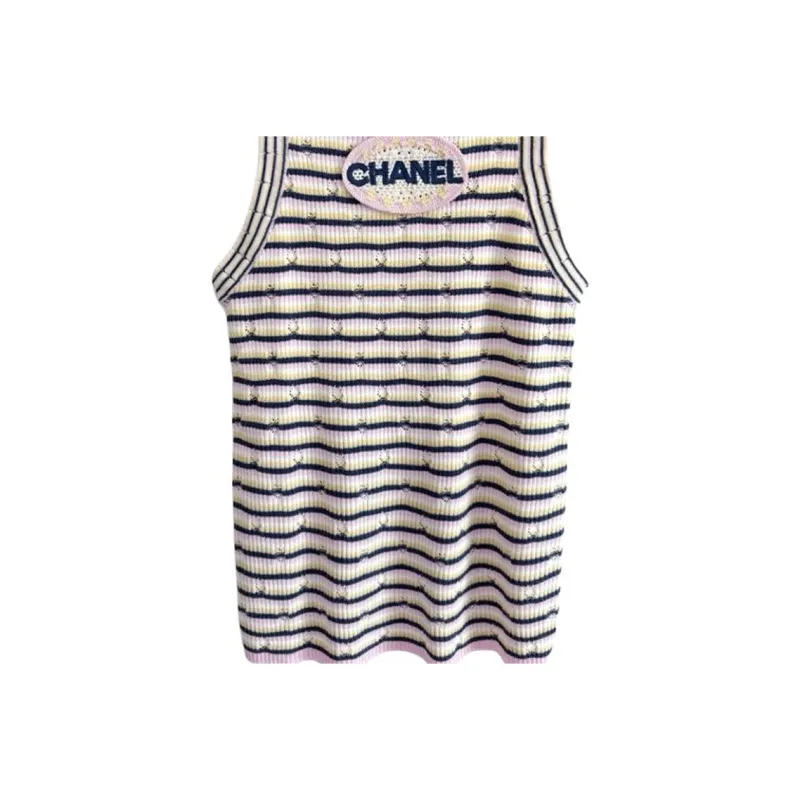 CHANEL 25P Spring Summer Preview Collection Tank Top Women's Pink-3