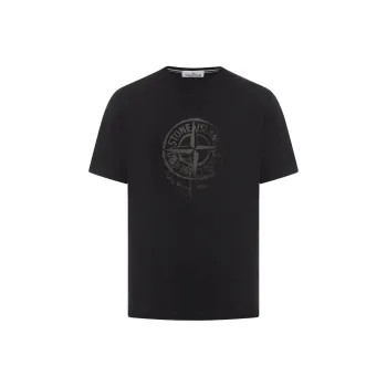 STONE ISLAND Logo Printed Crewneck T Shirt