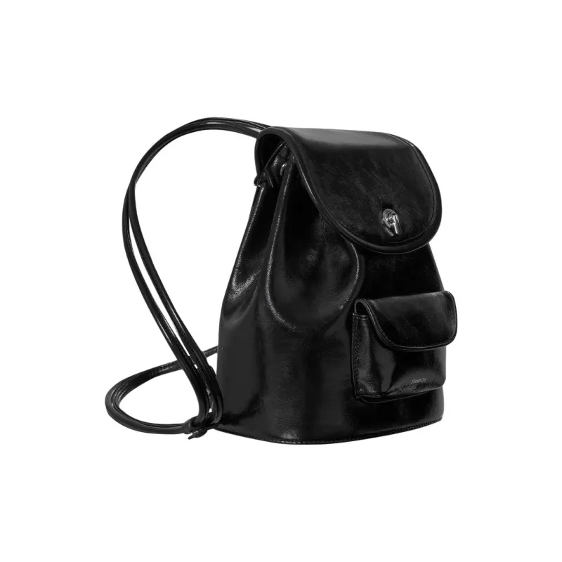 Stand Oil Vegan Leather Backpack Mini Women's Black-1