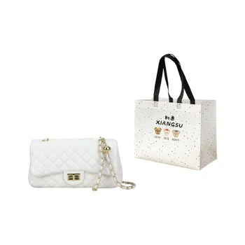 XIANGSU Pu Shoulder Bag Regular Women's White/Black