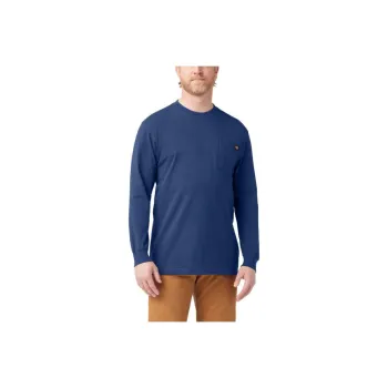 Dickies Heavyweight Long Sleeve Pocket T-Shirt T-Shirt Men's Blue