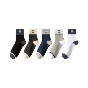 PLANDOO Mid Calf Socks Unisex 5 Pack