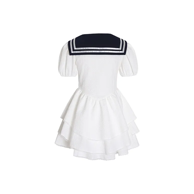 COVT Short Sleeved Dress Women's White-1