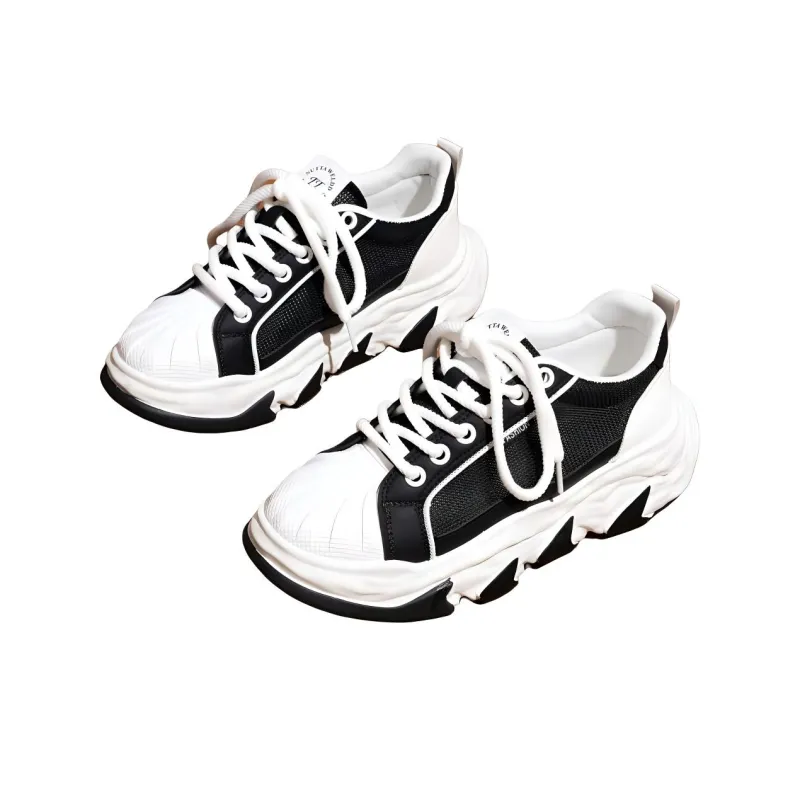 AMICNIEGD Breathable Anti Slip And Wear Resistant Low Top Chunky Sneakers Men's-1