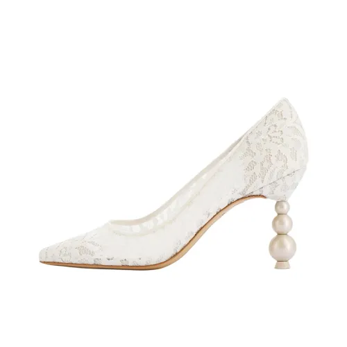 Sophia Webster Perla Irregular Heel High Heels 8.5cm Women's White