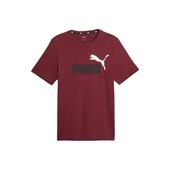 PUMA T-shirt Essentials+ 2-Colour Logo Homme T-Shirt Men's Burgundy