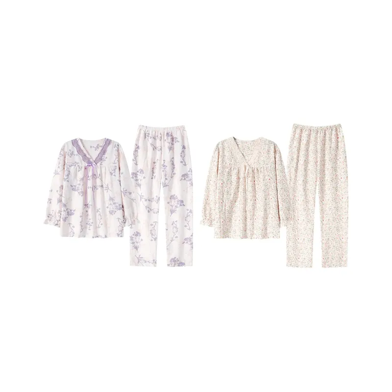 Herbal Primer Pajama Set Women's Combo Set-41