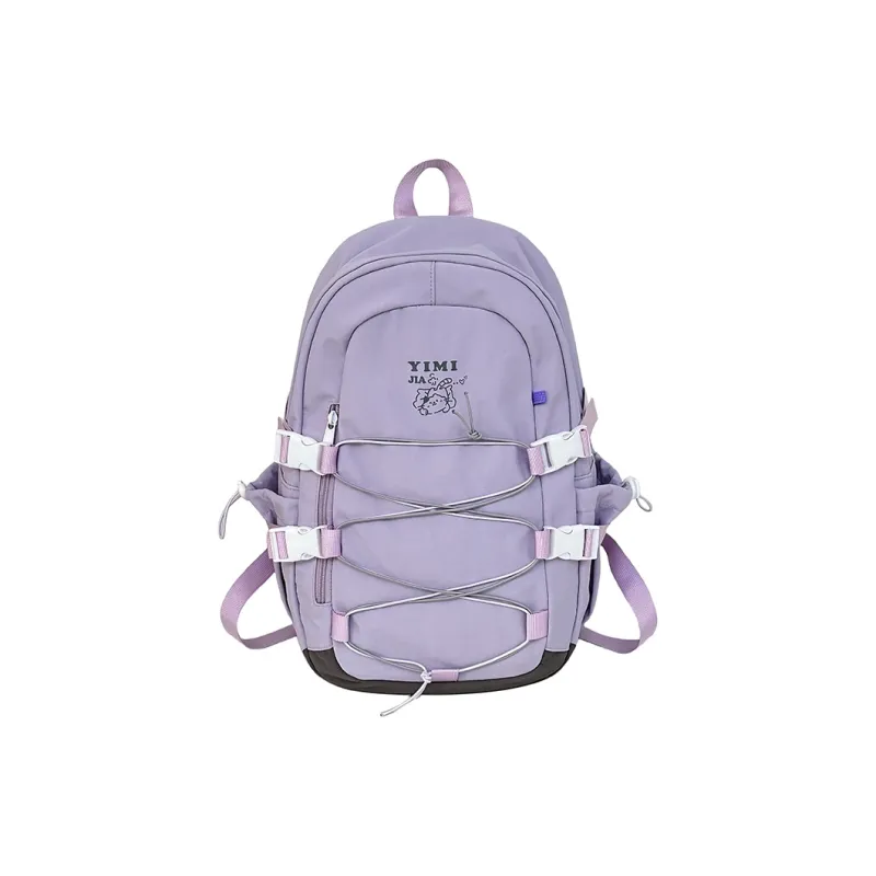 Deli Bear Nylon Backpack Unisex Pink/Blue/Black/Purple/Ecru-11