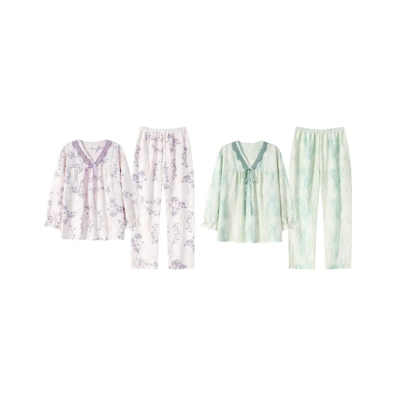 Herbal Primer Pajama Set Women's Combo Set-40