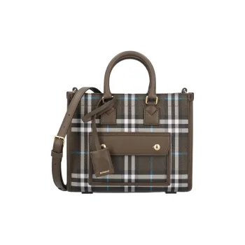 Burberry Polyurethane Tote Bag, Shopping Bag, Shoulder Bag, Crossbody Bag, Handbag Women's Chocolate