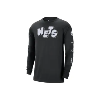 Nike Brooklyn Nets 2023/24 City Edition T Shirt City Edition 2023/24 Season, Brooklyn Nets Men's Black
