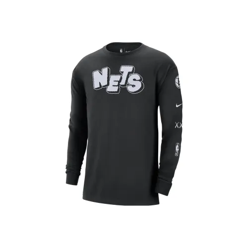 Nike Brooklyn Nets 2023/24 City Edition T Shirt City Edition 2023/24 Season, Brooklyn Nets Men's Black