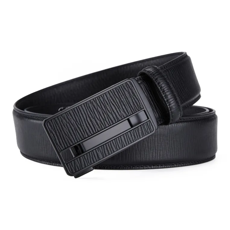 GUSKI Top Grain Cow Leather Belt, Luxury Elegance Belt Men's Width 3.5cm Gift Box Set-3