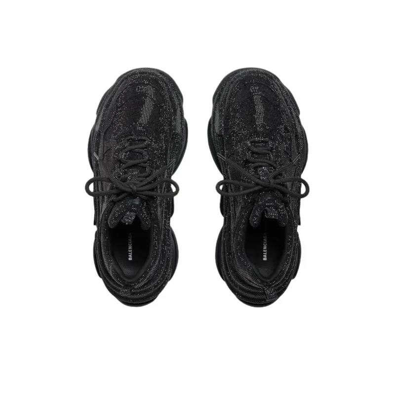 Balenciaga Triple S Low Top Casual Shoes Men's Black-4