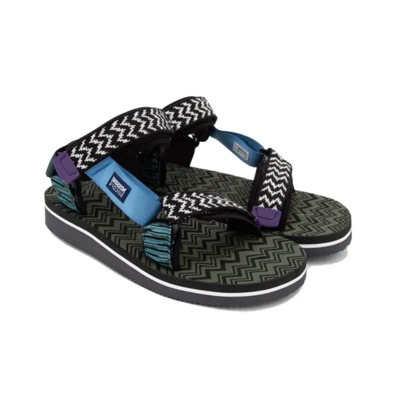 MISSONI x Suicoke Beach Sandals Unisex Black Gray-3