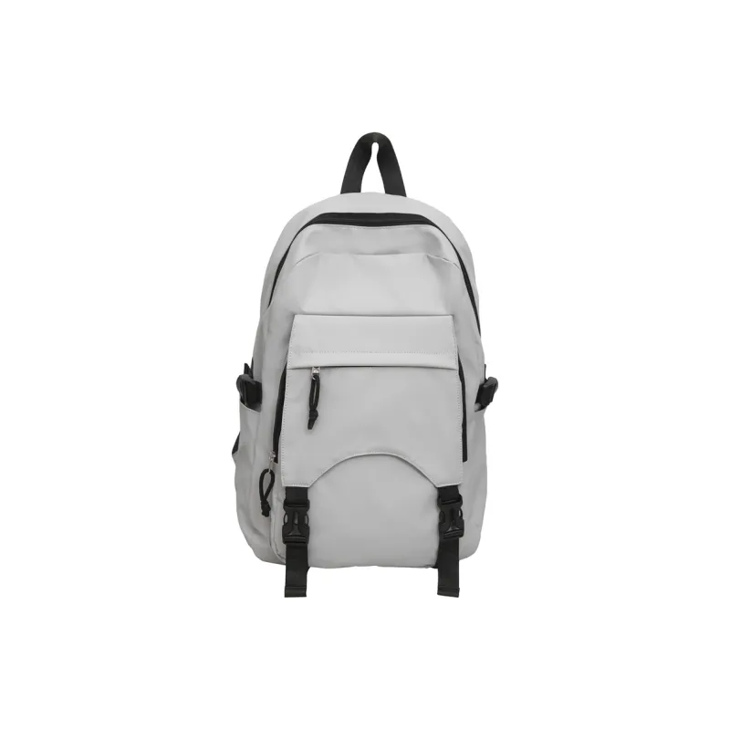 GOBLIN SHARKS 1759 PU Backpack Large Size Unisex Orange/Ecru/Black/Pea Green/Gray-15