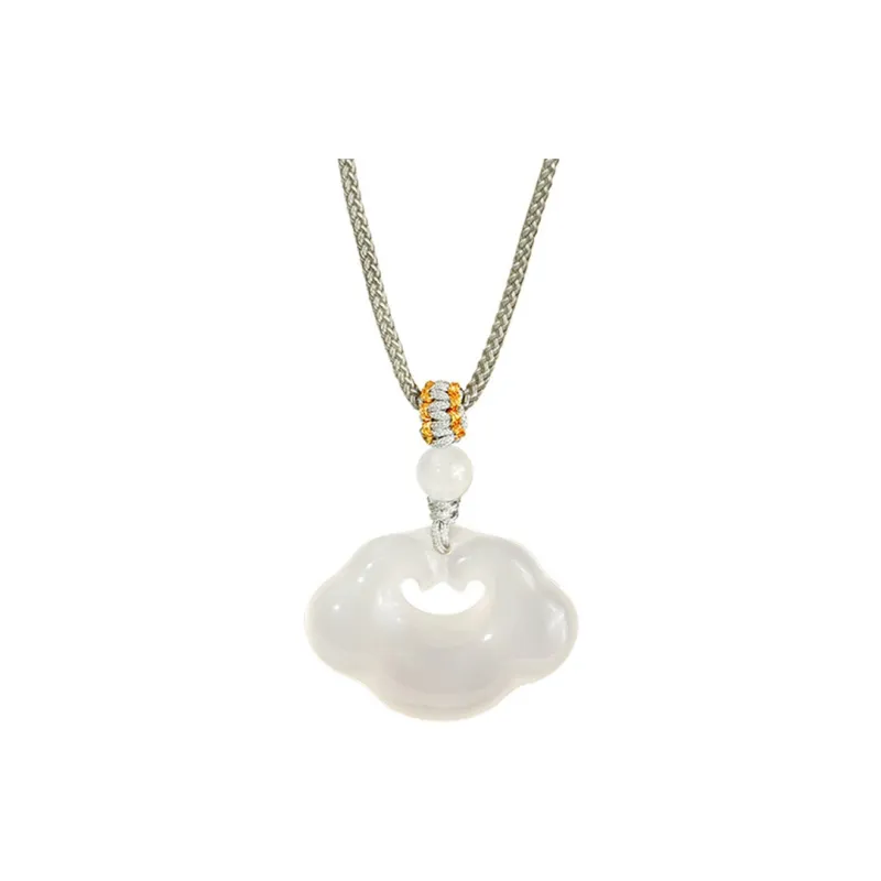 ZUIWENGLANGYASHANWENCHUANG Chalcedony Jade Necklaces Women's-0